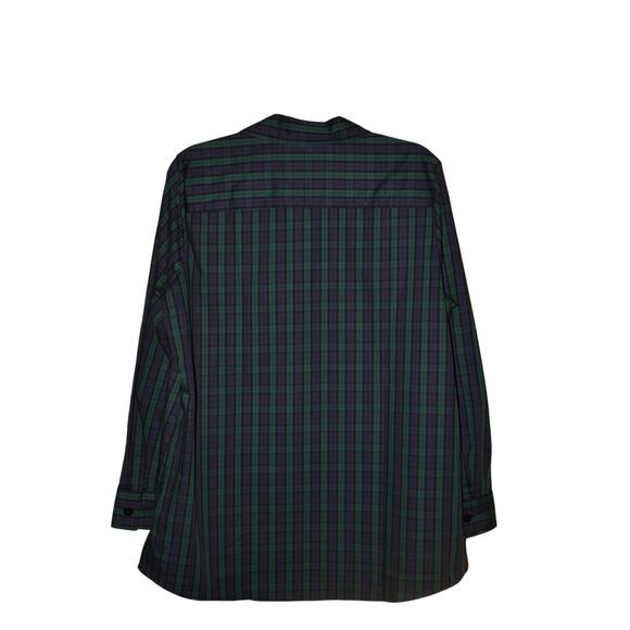 FOXCROFT FOR APPLESEED'S $99 Black Watch Tartan Wrinkle Free Button Down Size 12 - Picture 2 of 4